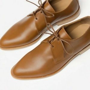 EVERLANE | MODERN OXFORD | NWT + DUST BAG | Cognac Leather